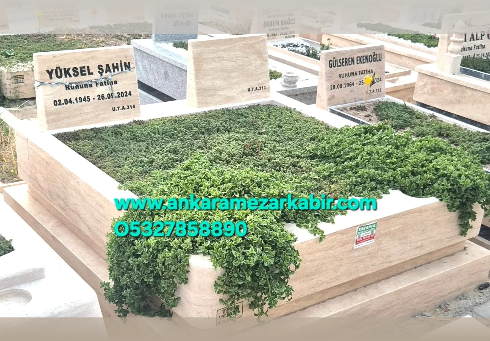 Cift Kisilik Mezar - Karşıyaka Mermer Mezar Ankara